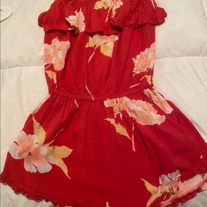 Strapless short romper